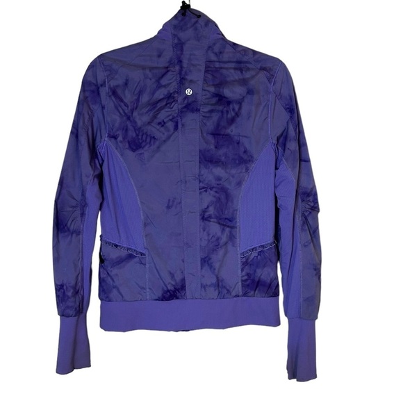 Lululemon Run Get Up And Go Jacket Size 6 Purple Grapeseed Seabed Ruffle - Picture 4 of 10